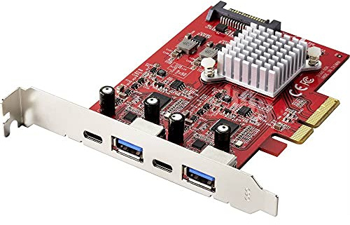 Renkforce RF-4679642 2+2 Port USB 3.2 Gen 2 Controllerkarte USB-A (USB 3.2 Gen 2), USB-C® PCIe