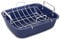 Zyliss E980206 Non-Stick Roasting Tin with Rack, Carbon Steel, Dark Blue, Roast Pan/Baking Trays for Oven/Bakeware Tray, Dishwasher Safe