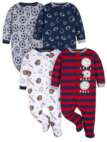 Gerber 4 Pack Sleep 'N Play Footie Dormir pour bébé et enfant Bébé garçon (lot de 4)