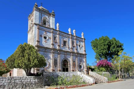 adrium AluVerbund-Bild 120 x 80 cm: Old Franciscan Church, Mission San Ignacio Kadakaaman, in San Ignacio, Baja California Sur, Mexiko(94493988)