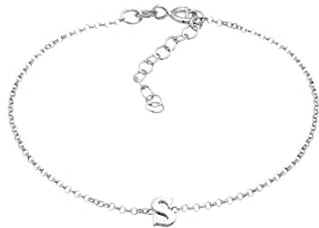Elli Armband Damen Anhänger Buchstabe S Basic in 925 Sterling Silber