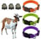 Dasiyoki 3 Stück Ziegenhalsband, Ziegenhalsband mit Glocke Haustier Weiden Kupferglocken, Verstellbar und Langlebig Nylon Kuh Pferd Schaf Hundehalsbänder, Anti-Verlust Bronze Glocke Zubehör für kleine