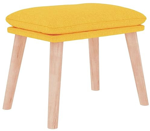 vidaXL Fußhocker Hocker Fußbank Fußstütze Fußschemel Ottomane Sitzhocker Fußablage Polsterhocker Wohnzimmer Senfgelb 45x29,5x39cm Stoff