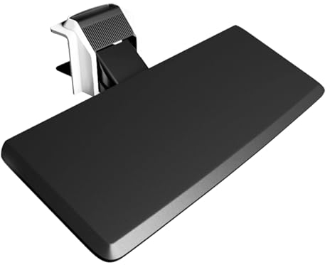 Porta tastiera estraibile sotto scrivania,Morsetto sul Vassoio della Tastiera sotto La Scrivania Scorrevole,per Cassetti per Scrivania del Computer,Installazione Facile,Porta tastiera estraibile.