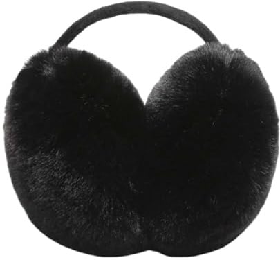dinghaole Cache-oreilles moelleux – Cache-oreilles thermiques en peluche – Bandeau coupe-vent pour sports de plein air – Idéal pour les garçons, les filles, le cyclisme et la course à pied, dark, 12cm