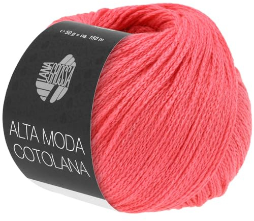 LANA GROSSA Alta Moda Cotolana | Edles Kettengarn aus 45% Schurwolle (Merino superwash), 45% Pima Baumwolle & 10% Polyamid| 50g Wolle zum Stricken & Häkeln | 150m Garn FB 52