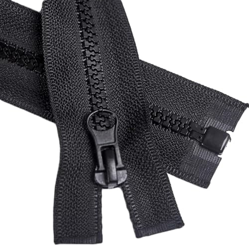 UOPMQGB 2 Pezzi 70 cm #5 Chiusura Zip in Metallo Staccabile per Giacche, Cappotti, Piumini, Felpe - Cerniere in Plastica