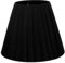 FRCOLOR Plissee Lampenschirm E27 Stoff Lampenschirm Stoff Tischlampenschirm Wandlampenschirm Nachttischlampe Kronleuchter Schutz Für Pendelleuchte Schwarz
