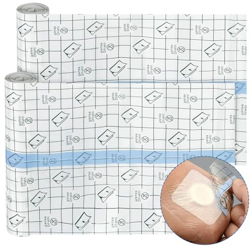 Baxcdyswe Pansement Tatouage, 2 Rouleau Pansement Waterproof Pansement Etanche pour Baignade 15cm × 200cm, Bandage Transparent Adhésif Médical, Imperméable Tatouées Bandage pour Sport, Douches