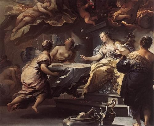 DJLLQYXGD Vintage Malerei Poster Poster Bilder Psyche im Dienst der unsichtbaren Geister Luca für Home Dekoration60x90cm