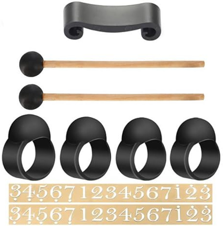 HEMOTON Tongue Drum Zubehör Set Mit Finger Sleeve Fingerhülsen Drum 2 Schlägeln Hammerhalter Und 2 Aufklebern Für Zungentrommel Handpan Steel Pan Für Anfänger