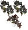 MIGUBIGU Lot de 3 Plantes Artificielles 28CM, Fausse Plantes avec Blanc Pots en Plastique, Splitphilo Plantes Tropicales Très Réaliste pour Balcon, Chambre, Salon, Salle de Bains Deko