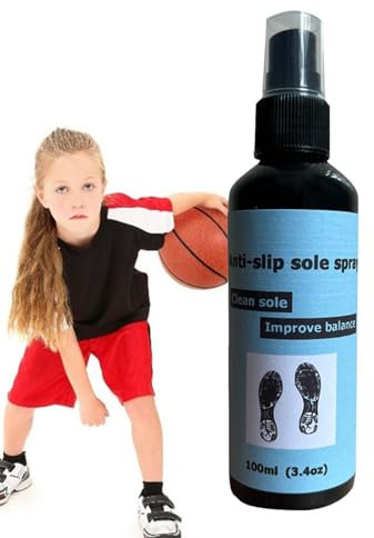 Niktule Schuh Grip Spray Basketball, Anti-Rutsch-Schuhspray, 100 Ml Schuh-Traktionsverstärker, Spray Für Basketballschuhe, Schuhsohlenschutz Verbessert Die Traktion, Reinigt Und Verjüngt Schuhsohlen