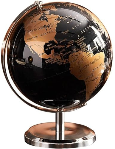 POSEDWRA Globe Pure English Hd Retro-Metallglobus für Kinder, Schüler, Buchhandlung, Unterricht, spezieller englischer Globus