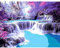 Wasserfall Malen nach Zahlen Erwachsene, Blume DIY Handgemalt Ölgemälde Kit für Anfänger, Baum Malen nach Zahlen Leinwand, Pinseln und Acrylfarbe für Home Wanddekoration 40x30cm