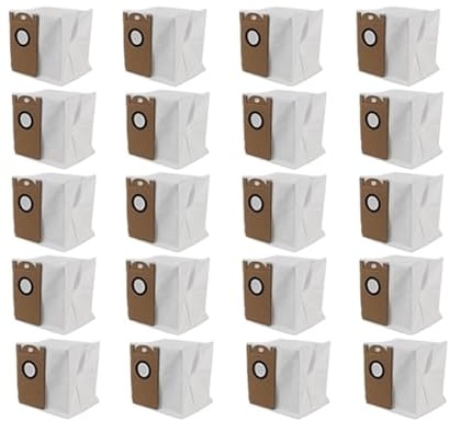 RRYUIOO Vacuum Cleaner Dust Bag Garbage Bag,Compatible For VIOMI S9,Robot Vacuum Cleaner Collection Trash Bag Replacement Parts Kit(20pcs)