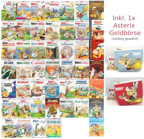 Asterix Sammlung Asterix 1-40 + 7 Sonderausgaben Softcover + Asterix Geldbörse Alle Asterix Hefte