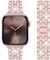 DEALELE Cinturini compatibili con Apple Watch da 49 mm, 46 mm, 42 mm, 45 mm, 41 mm, 44 mm, 40 mm, cinturino di ricambio in metallo con strass per iWatch serie 10/9/8/7/6/5/4/3/SE/Ultra da donna e