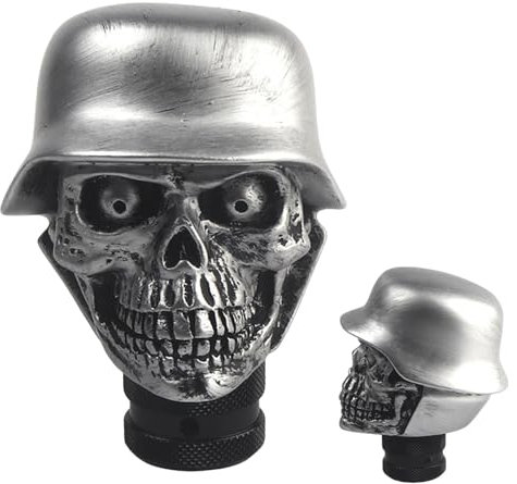 Sionhiuo Totenkopf Schaltknauf, Skull Schaltknäufe, Individueller Totenkopf Schalthebel, Totenkopf Auto Schalthebel, Einzigartiger Schaltknauf, Teufelskopf Form, Auto Stick Schaltknauf Passform