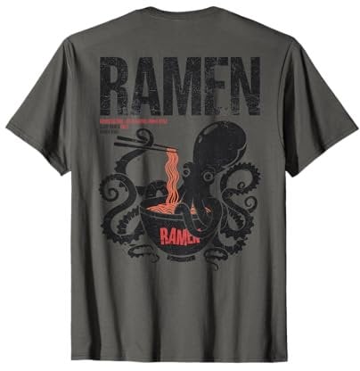 Ramen Anime Manga Kawaii Otaku Style Back Print Streetwear T-Shirt