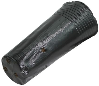 Macetas grandes de plástico para árboles altos, juego de 20 recipientes profundos para plantas de jardín, ideales para cultivo de árboles y crecimiento de flores, 11 x 24 x 7,5 cm