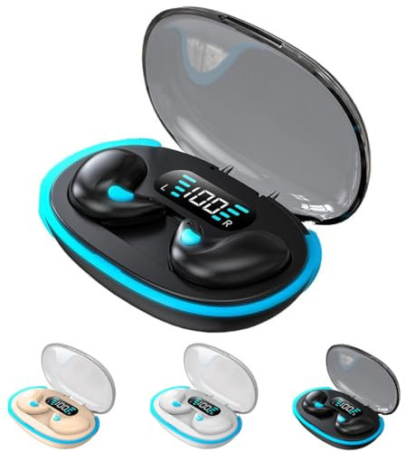 Bone Conduction Sleep Bluetooth Headset, Wireless Invisible Earbuds, Lightweight Headphones With Sleep Mode, Painless Earphone for Side Sleepers (Black)