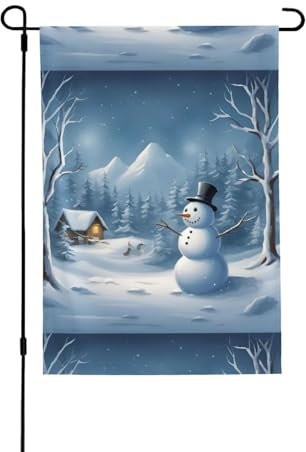 Panneaux de cour d'hiver double face 71,1 x 101,6 cm pour décoration saisonnière