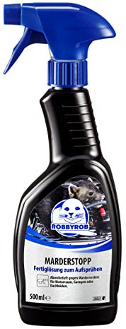 ROBBYROB | Marder Stopp Marderspray | Verhindert Marderbiss durch Aufsprühen eines Abwehrdufts | Marderabwehr für den Einsatz in Auto, Haus, Dachboden, Garten und Garage | 500 ml Sprühflasche