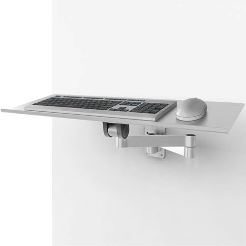 Vituord Wandmontierter Tastaturarm, Ergonomische Tastaturablage Für Den Schreibtisch, Ablage Für Tastatur-/Mausarm, Mit 61 X 19,5 cm Plattform, Voll Bewegliches Schwenkgerät