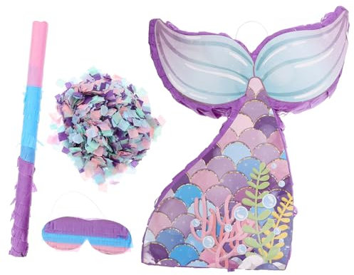 1 Set Pinata Partydekorationen Piñata Meerjungfrau Piñata Meerjungfrau Partyzubehör Geburtstagsparty Piñata Pinatas Für Geburtstagsparty Papier Piñata Party Requisite Mit COLLBATH