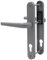 uPVC Door Handle 92mm PZ Sprung Pair for PVC and Composite Doors Matte Silver 210mm Fixing Centres