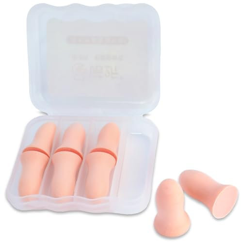 4 Paar Ohrstöpsel Schlafen, Weichem Schaumstoff Ohrenstöpsel, Wiederverwendbar Schmerzfrei, mit 32 Decibel Lärmreduktion für laute Konzerte, Motorsport, Schlafen, Schießen, Werkzeuge, Freizeit, Rosa