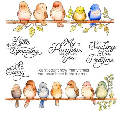 XIANMY Transparente Stempel mit Vogelmotiv, Silikon, geprägte Vorlage für Kartenherstellung, Scrapbooking, Foto-Tagebuch, Album, Dekoration, Siegel