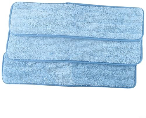 Professional 18 Inch Wet Mop Pads Floor Cleaning Cloths Reusable Replacement Mop Heads Pack of 3