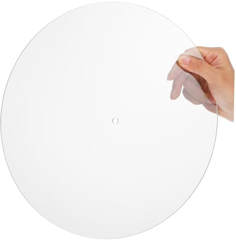 Vaguelly Acrylic Record Mats for Vinyl Turntables Slipmats to Reduce Static and Enhance Sound Quality for Record Players