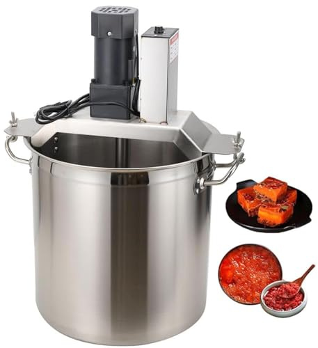 LYJIANGXIN Pure Copper Motor Commercial Electric Mixer, 40L/80L Stainless Steel Automatic Food Mixer Pot Stirrer w/ 4-Blade Mixing Scraper for Soup, Jam, Sauce, Beverage, Porridge Seasoning Stirring