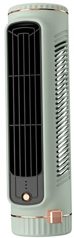 Mini condizionatore per camera da letto, mini ventilatore a torre portatile senza pale, condizionatore d'aria a torre con circolazione 3D, silenzioso, uso verticale e orizzontale, verde, ventilatore