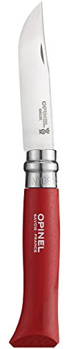 Opinel 2544649 Erwachsene Nr. 8 Taschenmesser, Rot, One Size