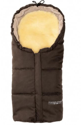 Hofbrucker Lammfell-Fußsäckchen Leni, Babyschale | Lammfell herausnehmbar, wasserabweisend & Mumienform, Made in Germany
