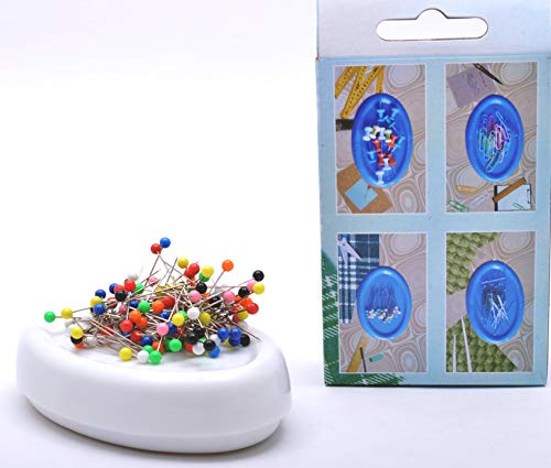 Trimz Magnet-Nadelkissen, weiß, 12 x 8 x 3 cm