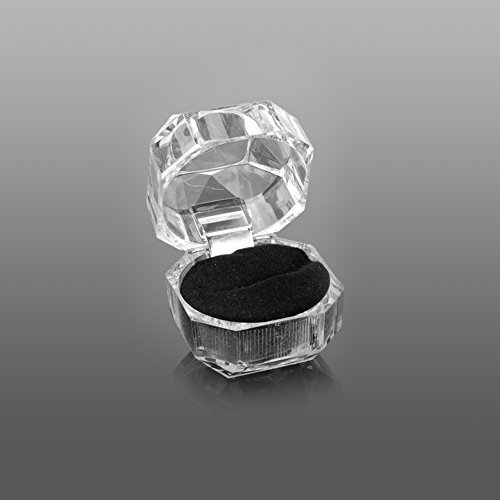 MYA 1 Stück Mini-Schmuckkästchen, Schmuckorganizer, Acryl, Schmuckkästchen, für Ringe, Ohrringe, Schmuck, Box, transparent, für Damen, Mädchen, Schmuckbox, Reise