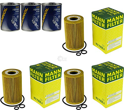 3x Original MANN Ölfilter HU 7008 z + 3x SCT Motor Flush Motorspülung