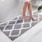 Homaxy rutschfest Badematte Badezimmerteppich Waschbar Hochflor Badvorleger Flauschige Mikrofaser Badvorleger- 60 x 120 cm, Grau