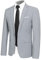 Allthemen Blazer da Uomo Slim Fit Formale Giacca da Abito One Button Monopetto Casual Tuxedo Suit Giacche Smart Blazer Grigio Chiaro L
