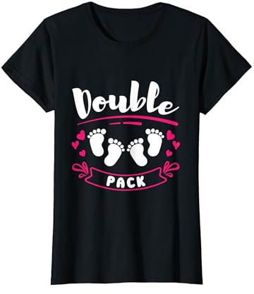Lot de 2 futures mamans enceintes jumeaux T-Shirt