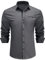 Enlision Chemises pour Hommes Habillées Manches Longues Chemise Casual Regular Fit Chemises Charbon XL