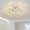 Qcyuui LED Deckenleuchte 100W, Dimmbar mit Fernbedienung, 8-flammige Acryl Deckenlampe in Blattform, Moderne Einbauleuchte für Esszimmer, Wohnzimmer, Küche