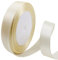 POPOYU Satinband Cremefarben 15mm,23Meters Dekoration Präsent Geschenkband Breit Schleifenband, Stoffband für Kleid Hochzeit,Taufe und Geburtstag Geschenke,Satin Dekoband,Deko Band Geschenkverpackung