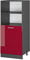 Vicco Herdumbauschrank R-Line, Herdschrank, Bordeaux Hochglanz/Anthrazit, 60 cm