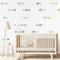 funlife 72 Stück Boho Stil Berge Muster Wandaufkleber Wandsticker für Kinderzimmer, verschiedene Gebirge matte Wandtattoos Wandbild, Selbstklebend Wand Kunst Deko für weiße Wand, Berge süßer Farbe